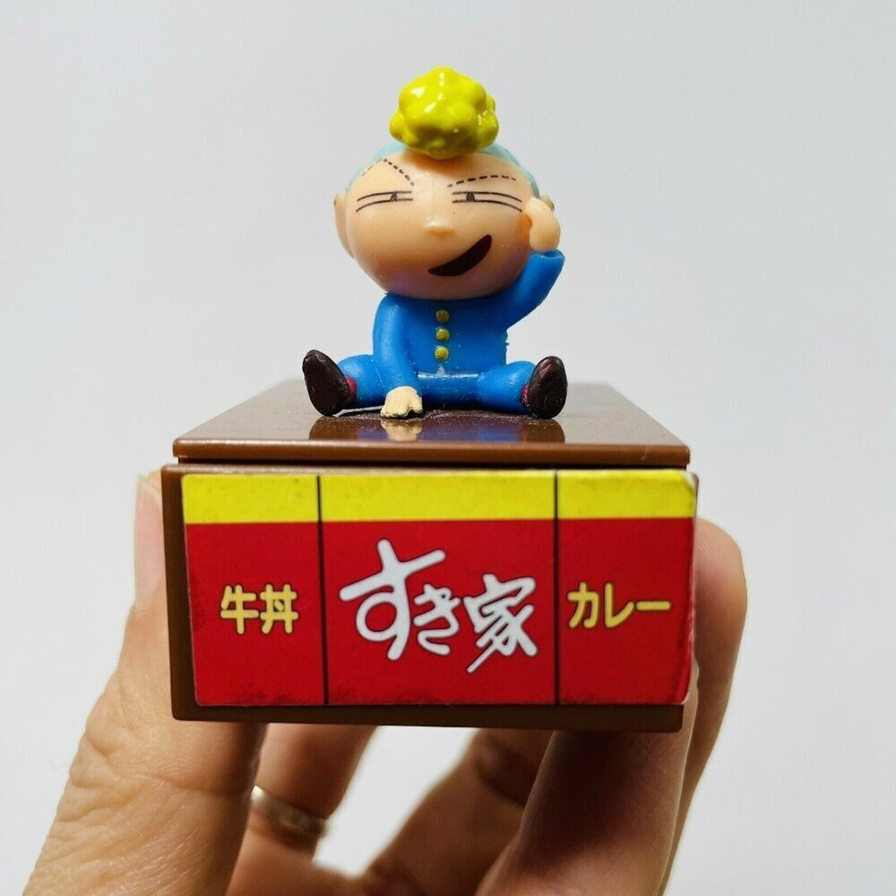 Sukiya Crayon Shinchan Masao Sato Toy Figure Wheel Curry Beef Bowl Japan Cartoon